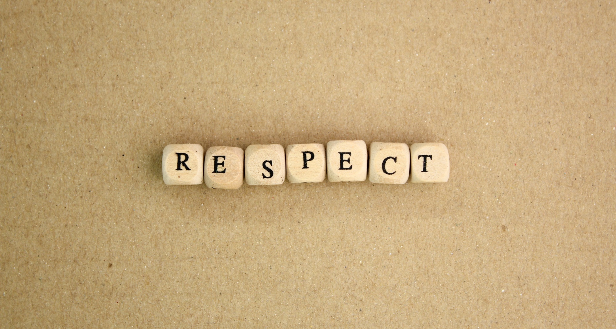 letters of the alphabet with the word respect.